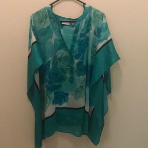 Ny&co Floral, poncho style shirt